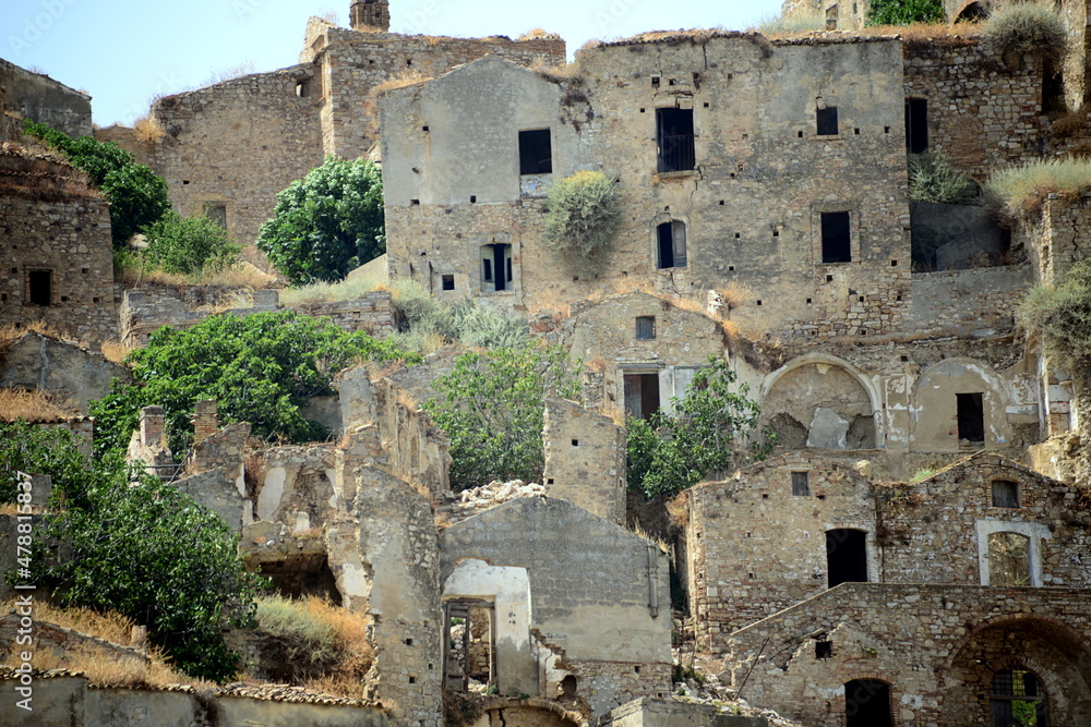 ITALY-Craco, from a ghost town to a film set in the Basilicata region. In 1963, the historic center began to undergo depopulation due to a landslide