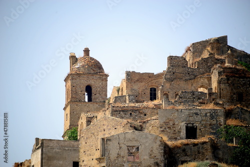 ITALY-Craco, from a ghost town to a film set in the Basilicata region. In 1963, the historic center began to undergo depopulation due to a landslide