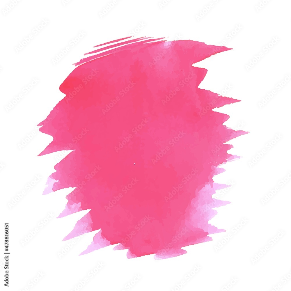 Hand draw pink brush stroke watercolor design Hand draw pink brush stroke watercolor design