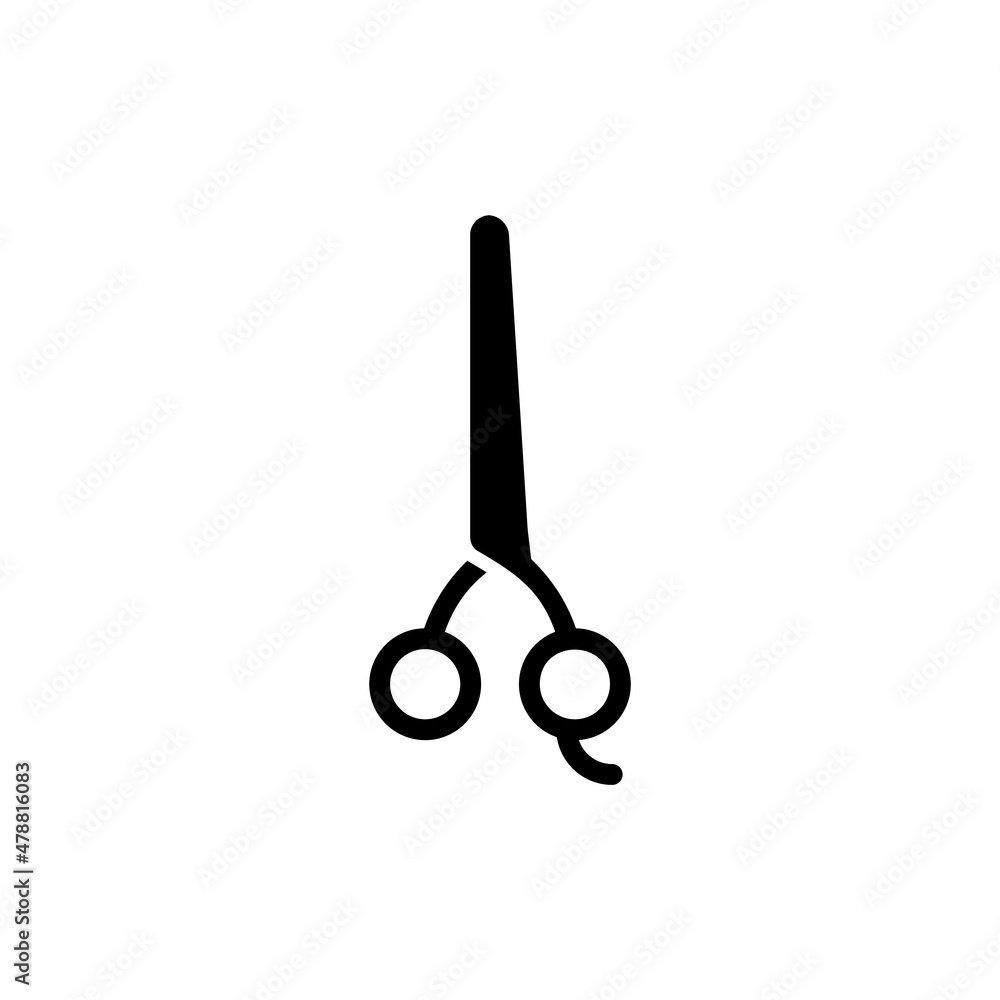 Scissor Closed Barbershop Glyph Icon Vector Illustration Scissor Closed Barbershop Glyph Icon Vector Illustration