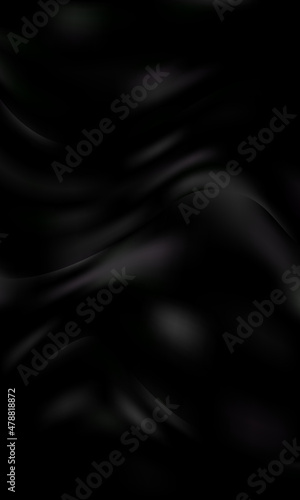 Abstract vector background luxury black cloth or liquid wave or wavy folds of grunge silk texture satin velvet material.