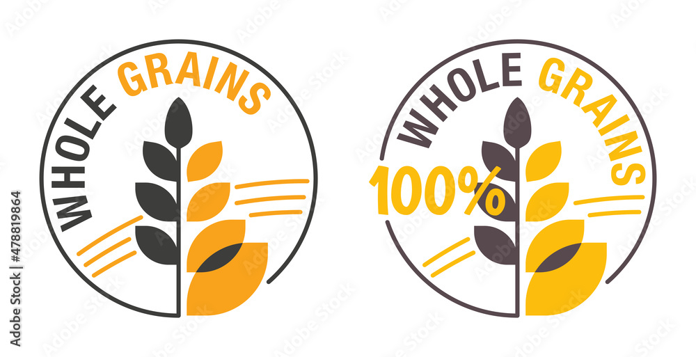 Obraz premium 100 Whole Grains sicker for food labeling