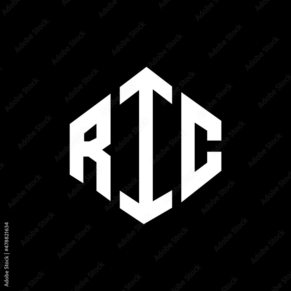 RIC letter logo design with polygon shape. RIC polygon and cube shape logo design. RIC hexagon vector logo template white and black colors. RIC monogram, business and real estate logo. RIC letter logo design with polygon shape. RIC polygon and cube shape logo design. RIC hexagon vector logo template white and black colors. RIC monogram, business and real estate logo.