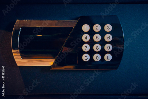 Electronic safe at home, secret lock buttons