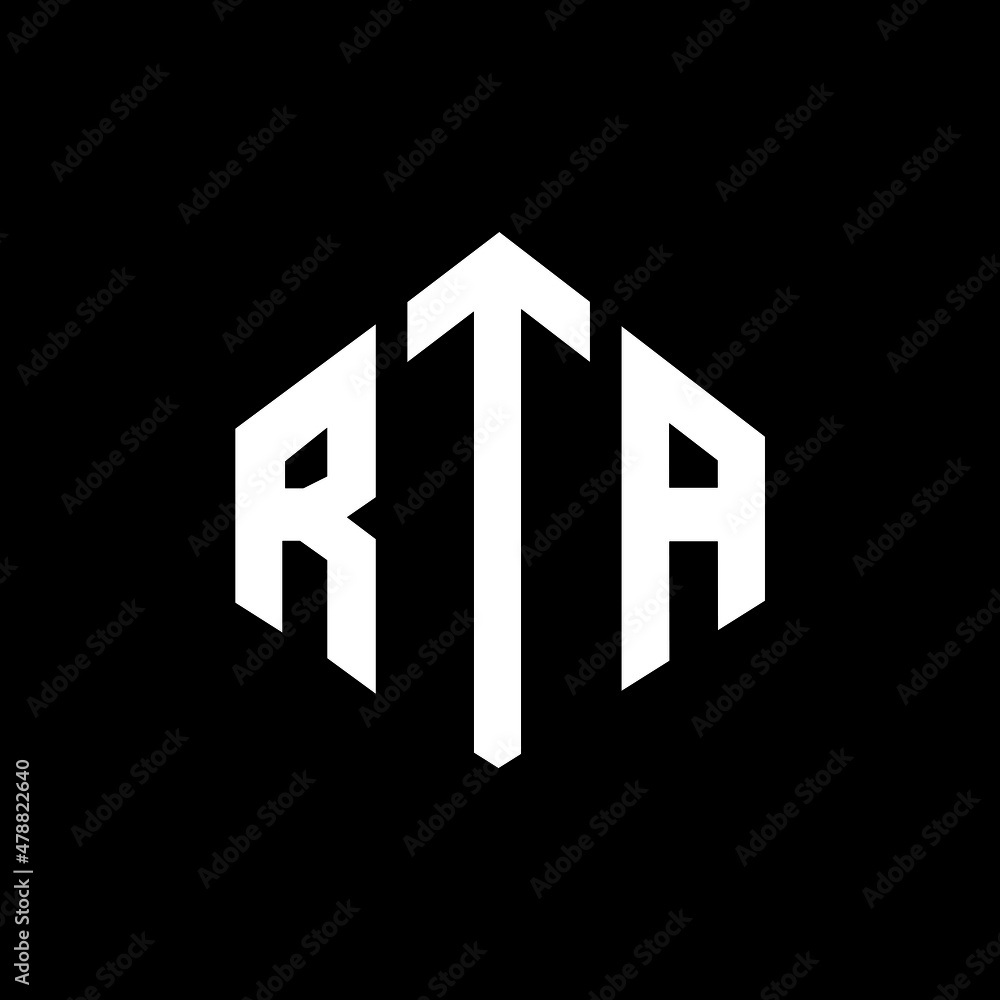 RTA letter logo design with polygon shape. RTA polygon and cube shape logo design. RTA hexagon vector logo template white and black colors. RTA monogram, business and real estate logo. RTA letter logo design with polygon shape. RTA polygon and cube shape logo design. RTA hexagon vector logo template white and black colors. RTA monogram, business and real estate logo.