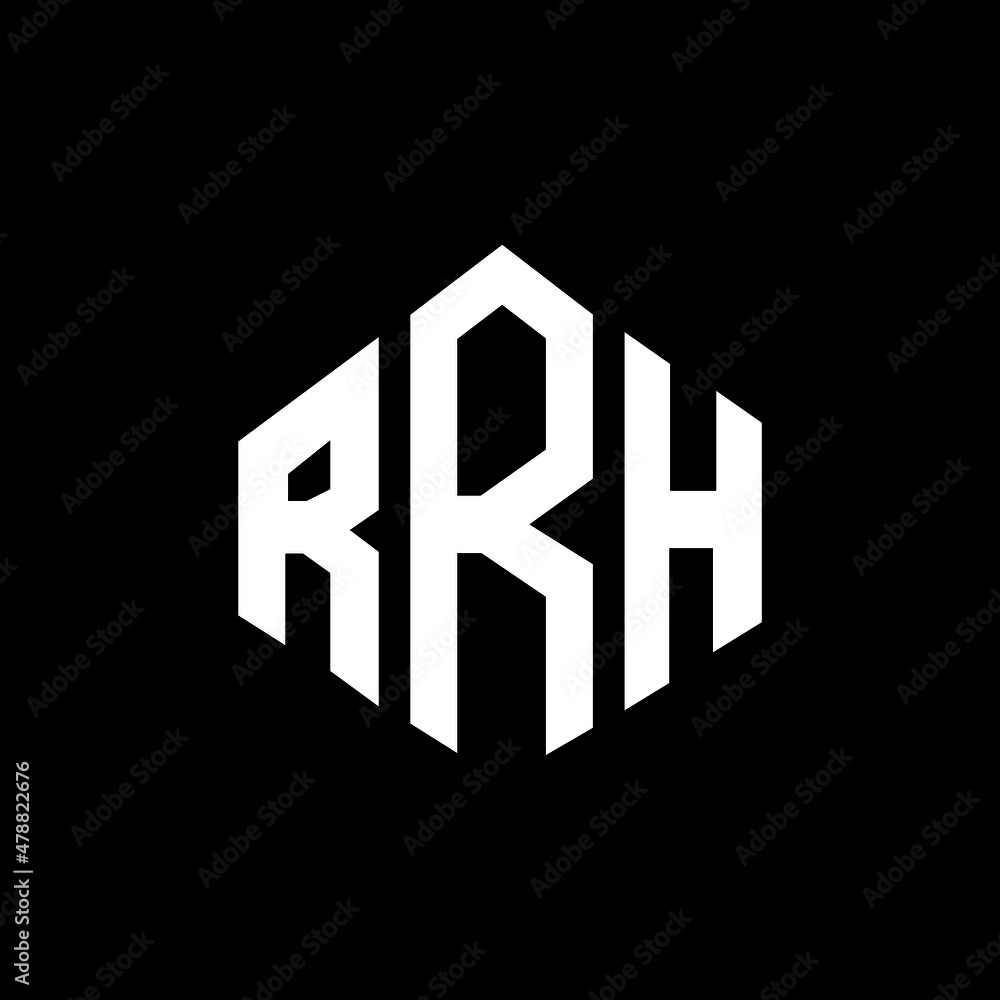 RRH letter logo design with polygon shape. RRH polygon and cube shape logo design. RRH hexagon vector logo template white and black colors. RRH monogram, business and real estate logo. RRH letter logo design with polygon shape. RRH polygon and cube shape logo design. RRH hexagon vector logo template white and black colors. RRH monogram, business and real estate logo.