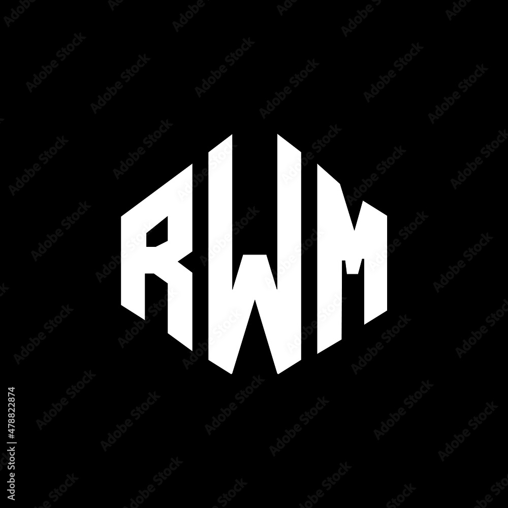 RWM letter logo design with polygon shape. RWM polygon and cube shape logo design. RWM hexagon vector logo template white and black colors. RWM monogram, business and real estate logo. RWM letter logo design with polygon shape. RWM polygon and cube shape logo design. RWM hexagon vector logo template white and black colors. RWM monogram, business and real estate logo.