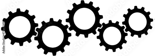Collaboration team game Impellers gears touching each other collaboration concept vector isolated transparent