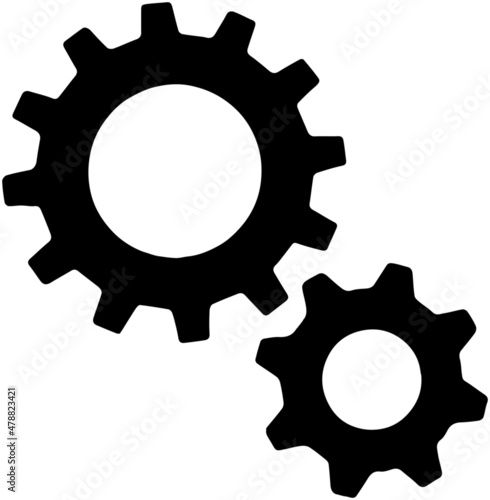 Collaboration team game Impellers gears touching each other collaboration concept vector isolated transparent