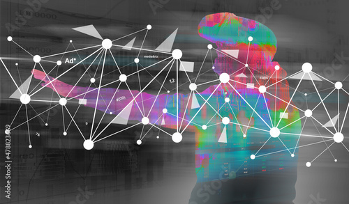 Future Internet with blockchain. Virtual network.