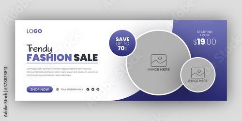 Fashion sale facebook cover template