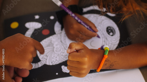 Children drawing together