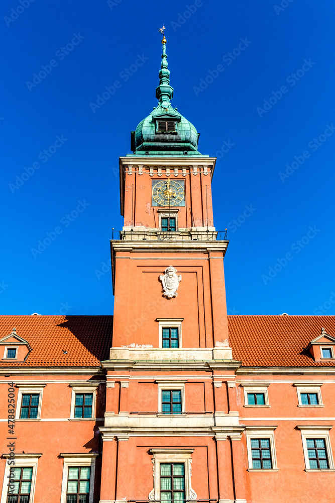 Fototapeta premium Facade of the Castle Royal Castle in Warsaw, Poland - Europe