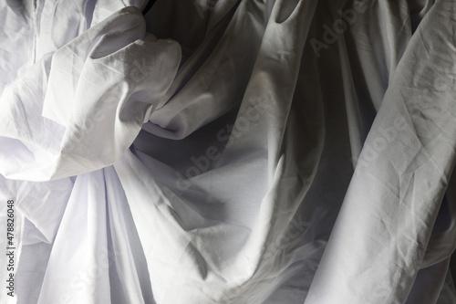 Tessuto bianco, drappeggio photo