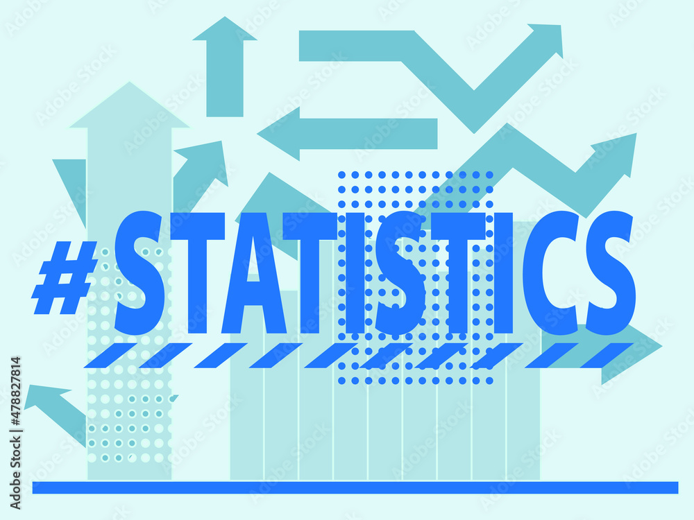Obraz premium vector illustration with the image of graphs and charts of statistics for the design of backgrounds and interiors in a business style