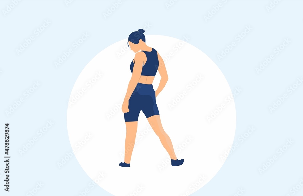 Body Goal Woman Fitness Vector Illustration Body Goal Woman Fitness Vector Illustration