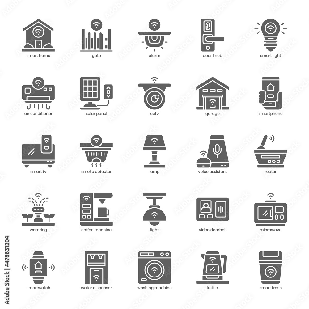 Smart Home icon pack for your website design, logo, app, UI. Smart Home icon glyph design. Vector graphics illustration and editable stroke. Smart Home icon pack for your website design, logo, app, UI. Smart Home icon glyph design. Vector graphics illustration and editable stroke.