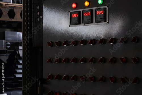 control panel in a factory
