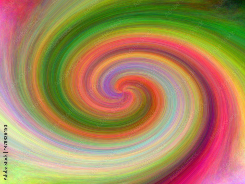 Multi colour swirl abstract background. Digitally rendered water or oil painting look.