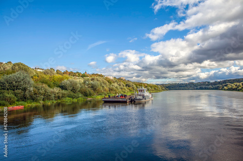 Picturesque river Oka. Walk along the Oka on the 