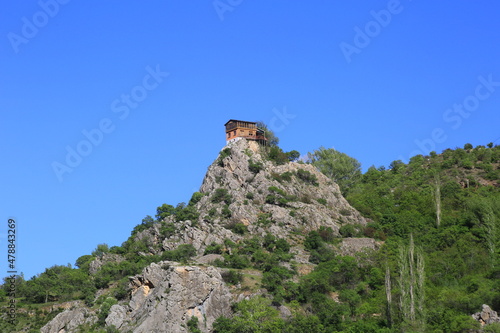 House built on stone in nature, Kemaliye, Erzincan photo