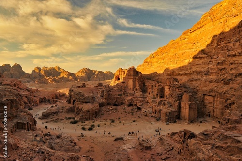 Petra is an ancient city carved into  the rocks