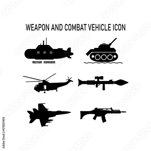 weapon and combat vehicle icon