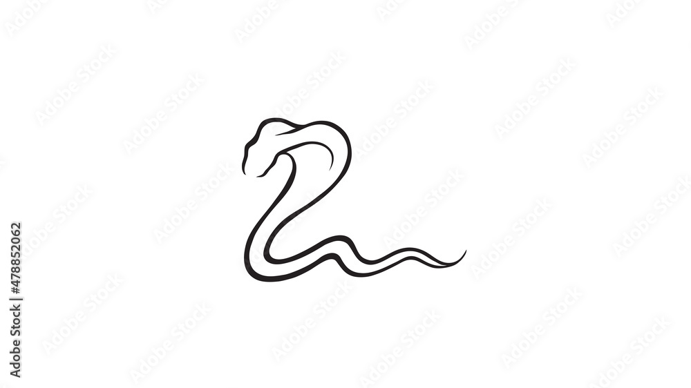 creative black snake position logo vector symbol creative black snake position logo vector symbol