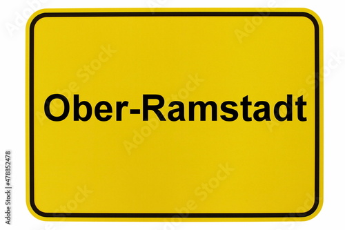 Illustration eines Ortsschildes der Stadt Ober-Ramstadt photo