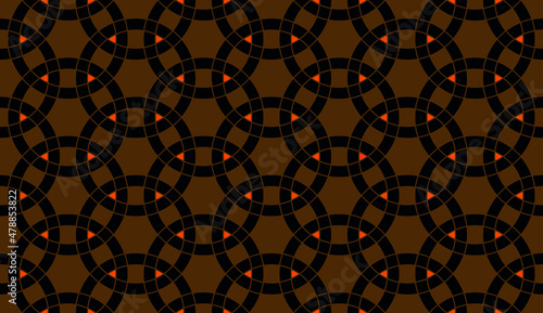 Seamless vector intersecting geometric  circle pattern
