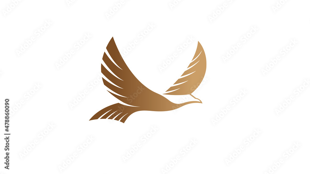 Creative Black Abstract Eagle Logo Design Vector