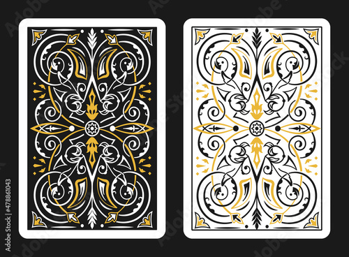 The reverse side of a playing card - back side reverse of playing cards pattern vector