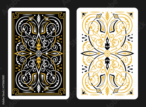 The reverse side of a playing card - back side reverse of playing cards pattern vector