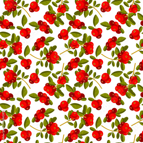 vivid tasty pattern with lingonberry