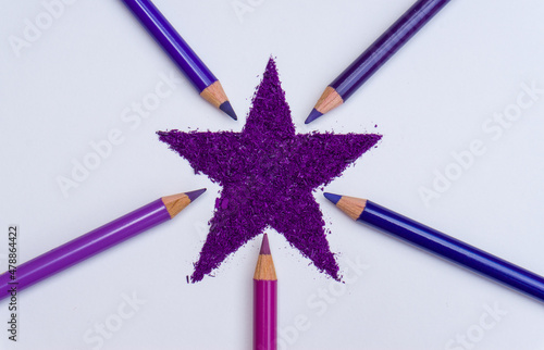 star made with scraped crayons