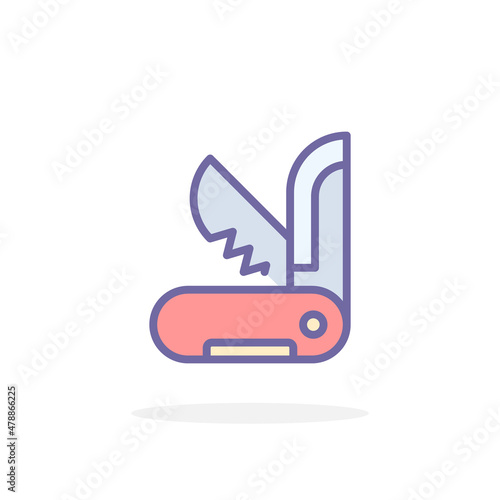 Jackknife icon in filled outline style.