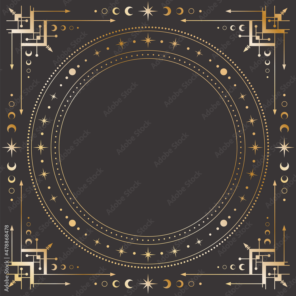 Collection Of Shiny Gold Crescent Moon And Stars Vector On Black Background  PNG Images