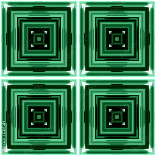 Green square seamless pattern. Geometric background for packaging design, printing on fabric.