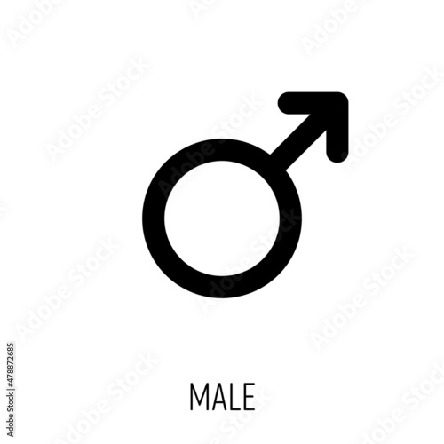 Male gender sign vector icon