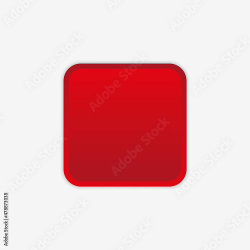 red volumetric button in neomorphism, neumorphism style. Designed for websites, mobile apps and other developers.