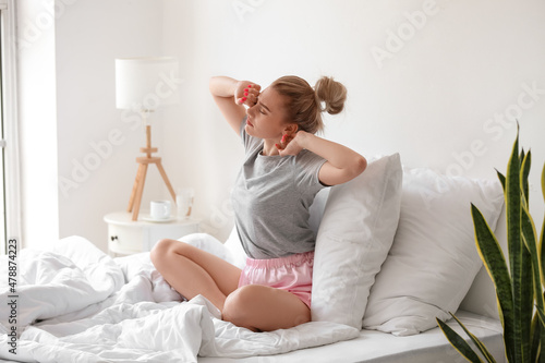 Morning of beautiful woman ...