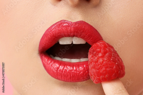 Beautiful young woman with ...