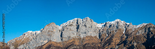 Landscape of Grigna mountain in winter season