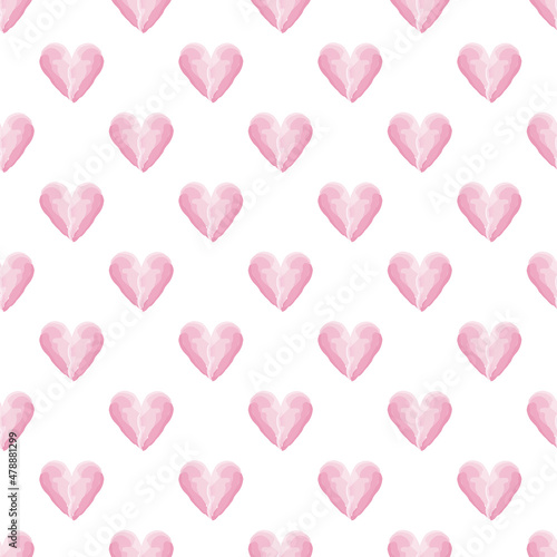 Hearts seamless pattern. Cute texture for Valentine's Day