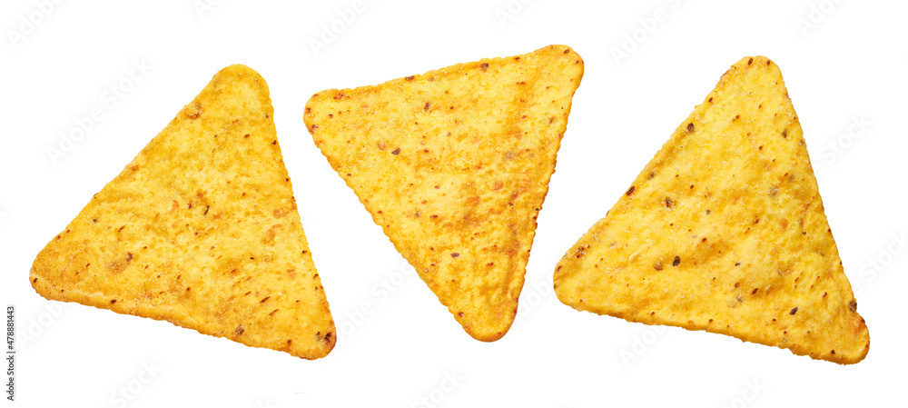 Delicious nachos chips, isolated on white background Delicious nachos chips, isolated on white background