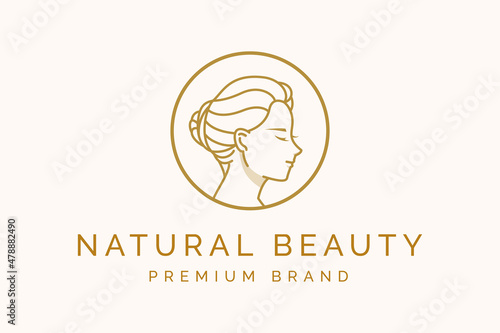 Beauty woman spa logo brand