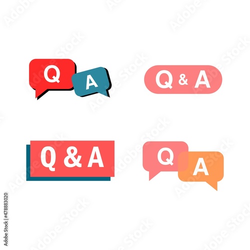 FAQ, questions and answers icon. Symbol, logo illustration. vector graphics