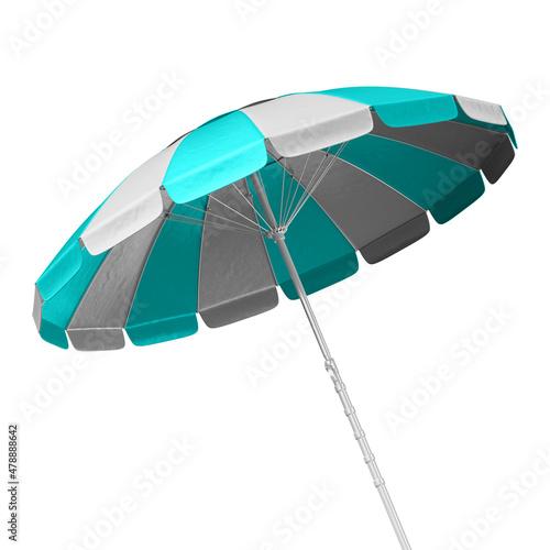 Wall Mural White and light blue sunshade Front view for summer