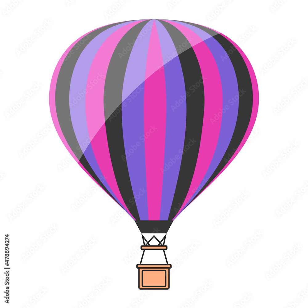 Naklejka premium Hot Air balloon isolated on white background