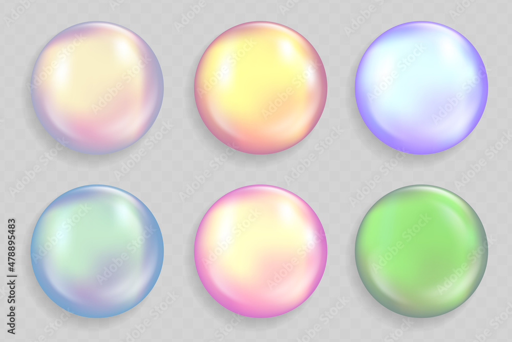 Vector abstract balls. Collection of isolated 3d spheres with glares and shadow for buttons, badges, icons, emblems and other your design EPS10 Vector abstract balls. Collection of isolated 3d spheres with glares and shadow for buttons, badges, icons, emblems and other your design EPS10